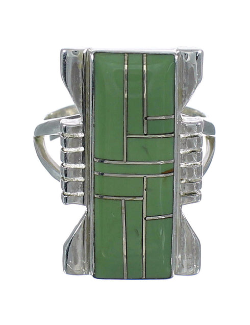 Turquoise Southwest Silver Ring Size 5 QX80319